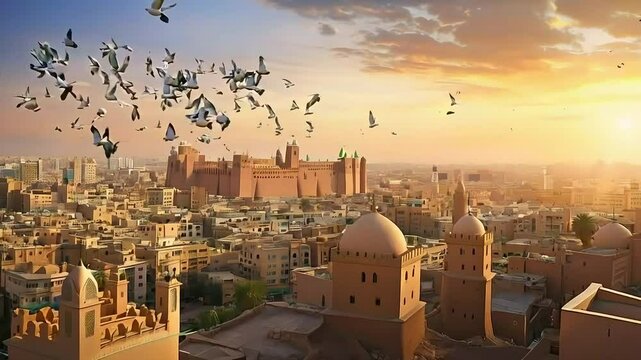 Sunset Over Sana'a, Yemen