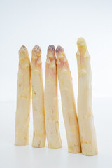 Fresh raw white asparagus vegetables large size, ripe and tasty