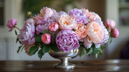 Pretty in Pink: Elegant Peony Flower Arrangement