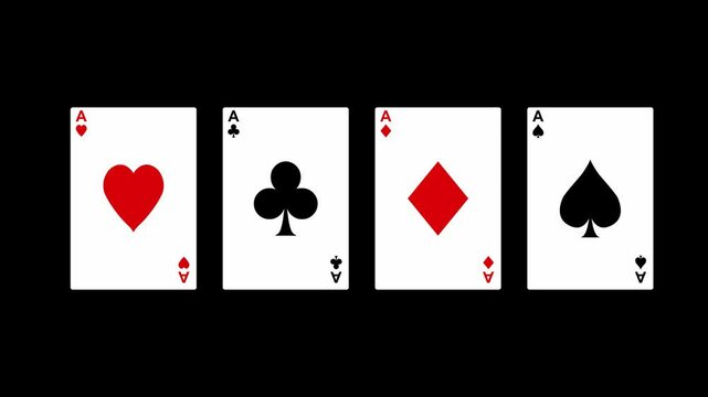 simple Ace card animation with transparent background