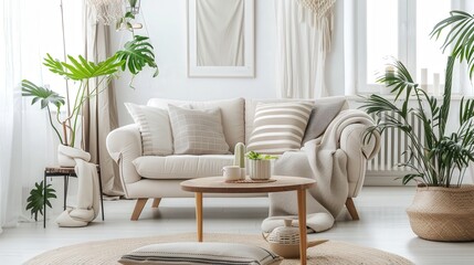 Scandinavian Serenity in a Modern Living Room