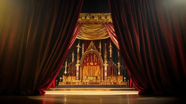Behind the curtains at the theater preparing for a night of performances