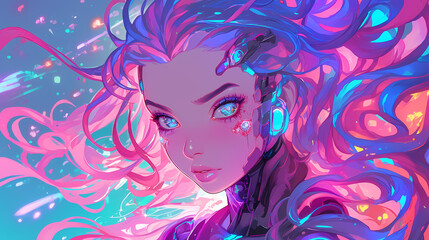 Futuristic Anime Mech Robot Character in Tech Inspired Manga Wallpaper