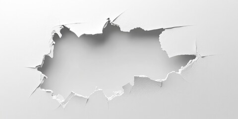 Creative Wall Art: Hole in Plaster with Texture