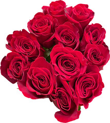 bouquet of red roses png cutout