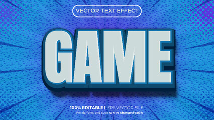 Game editable text effect with modern and simple style, usable for logo or campaign title
