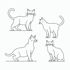 Abyssinian Cat Silhouette Stunning Designs and Vectors Illustration for Cat Lovers