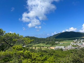 Obraz premium landscape with mountains okinawa iheya Island torazuiwa