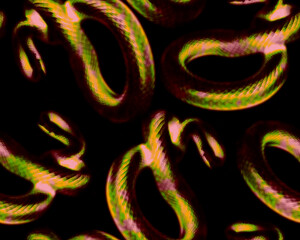 Gothic style seamless pattern with soft edge snakes interwined. Halloween themed graphic print for clothing, fabric, wallpaper, home decor, wrapping paper