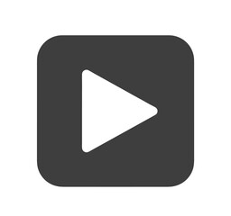 シンプルな黒色の再生ボタン