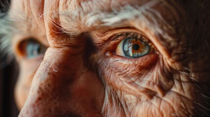 Obraz premium Close Up Eye of a Senior Person