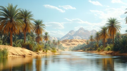 Obraz premium Oasis in the Desert