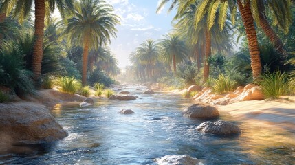Tranquil Oasis River