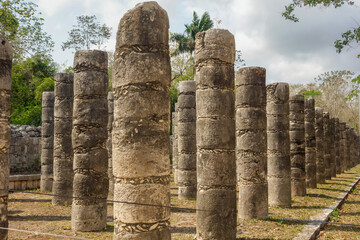 Chichen Itza archaeological complex in Yucatan Peninsula, Mexico. large pre-Columbian city