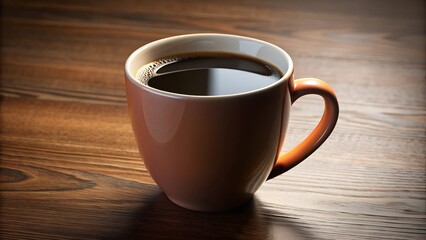 Obraz premium Coffee cup on a wooden table