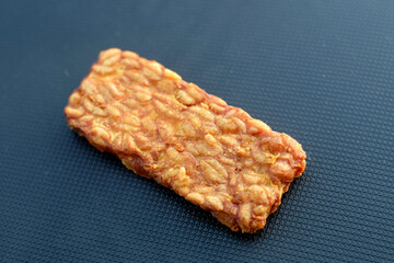 Traditional indonesian culinary food. Tempe Goreng Indonesia Food that is simple and often made at home. Indonesian Street Food. Tempe goreng or fried tempe.