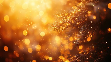 Naklejka premium A tree with a lot of sparkles on it
