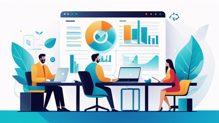 business people working on laptop