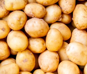 Potatoes at the market display
