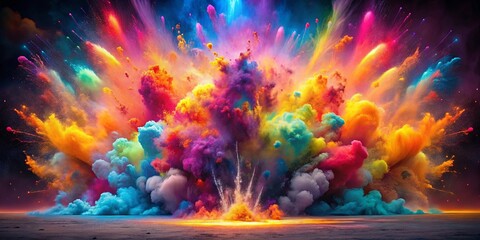 Explosions of vibrant colors against intricate, mesmerizing backdrop, vivid, explosions, colors, mesmerizing, backdrop