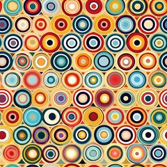 Abstract Colorful Circle Pattern.