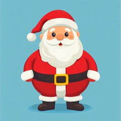 2. **Santa Claus flat design front view festive theme animation vivid**