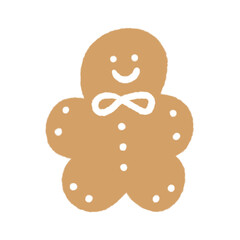 gingerbread man isolated on white