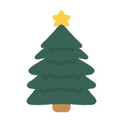 christmas tree isolated on white