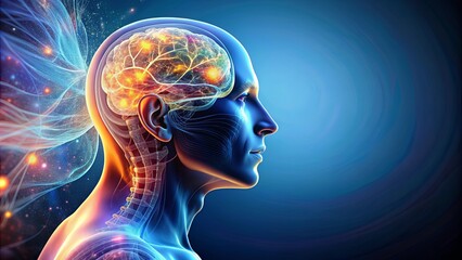 Abstract of a human head representing both physical structure and state of mind