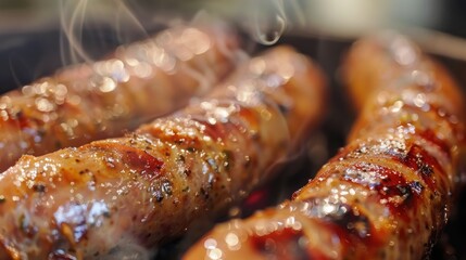 Grilled Sausages with Smoke