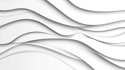 Obraz premium A modern, minimalist design with crisp white lines and whimsical textures, showcasing dynamic light and shadow play.