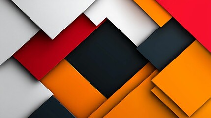 - Vibrant abstract background with geometric shapes and bright colors, copy space for text,