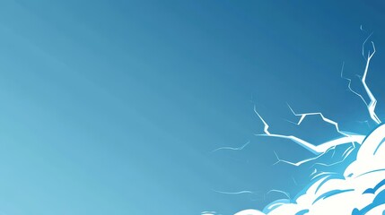 Obraz premium Discover a vibrant flat design with striking lightning and sparks, perfect for eyecatching text overlays.
