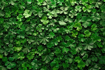 St. Patrick's Day Celebration. High-Detailed Wallpaper with Plain Background Concept