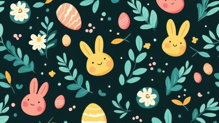 Bright Easter theme with fun patterns and playful textures. Perfect for festive decor and delightful celebrations