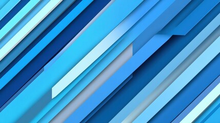 Obraz premium Bright and vibrant flat illustration with bold blue tones, featuring dynamic lines and playful textures for a modern touch.