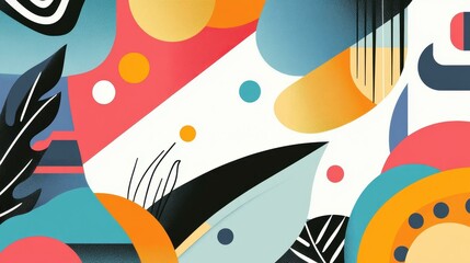 Discover a striking flat illustration full of bold textures and vibrant hues, perfect for adding flair to any project.