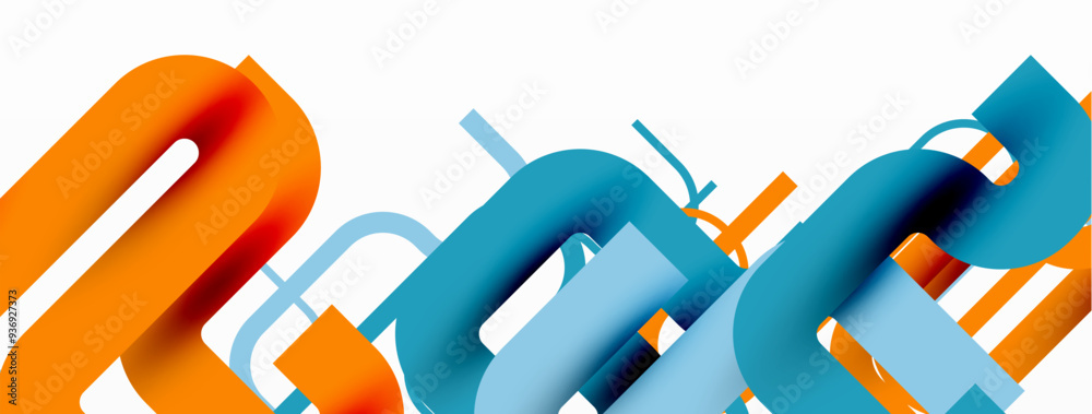 Poster Wave lines minimal abstract background