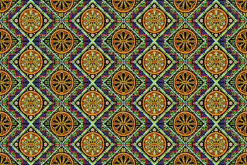 Mosaic Arabic ornament ancient seamless pattern
