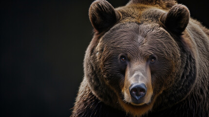 Fototapeta premium close up detailed dynamic portrait of a beautiful bear