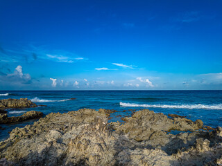 Rocky Beach Sunset at Playa Gaviota, Cancun