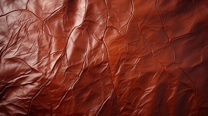 Close-up of wrinkled leather surface with natural creases