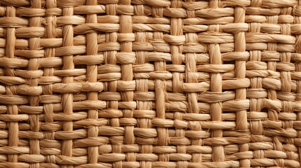 Close-up of woven straw texture with natural imperfections