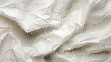 Fototapeta premium Close-up of crumpled, textured paper with visible fibers