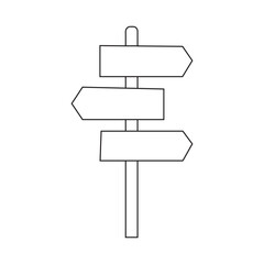 blank arrow drawing on white background illustration.