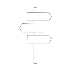 blank arrow drawing on white background illustration.