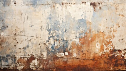 Fototapeta premium Abstract texture of aged, peeling wallpaper with patterns