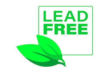 set of eco labels, Green labels with Lead free text sign PNG BACKGROUND