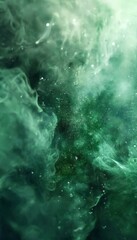 green and black background with some water