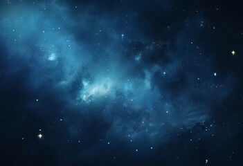 Obraz premium dark blue sky with stars and nebulas